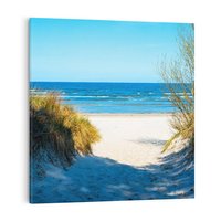 Obraz na płótnie 40x40 - Spokój nad brzegiem morza - plaża, morze
