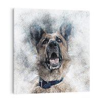 Obraz na płótnie 80x80 - Pies - wierny towarzysz - pies, sztuka