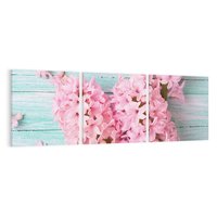 Obraz na płótnie 120x40 - Hiacynty w Kwiatowej Kompozycji - hiacynty, kwiaty