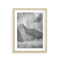 Plakat w ramie 40x50 - Geometryczna harmonia sztuki - geometria, sztuka - rama drewno