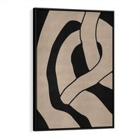 Obraz w ramie 50x70 - Obce Wariacje - abstrakcyjne linie, mroczny plakat - rama czarna