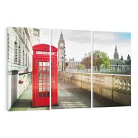 Obraz na płótnie 120x80 - Londyńskie widoki - Londyn, telefon