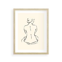 Plakat w ramie 50x70 - Migotliwa Symfonia - kobieta akt, minimalizm - rama drewno
