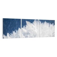 Obraz na płótnie 120x40 - Zimowa magia: Kryształki lodu - zima, kryształki