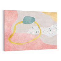 Obraz na płótnie 100x70 - Ekspresja w ruchu pędzla - abstrakcja, połączenie kształtów