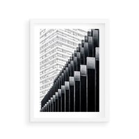 Plakat w ramie 50x70 - Architektura Stopniowa - architektura, budynki - rama biała