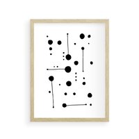 Plakat w ramie 30x40 - Złudne Odbicia - abstrakcja, minimalizm - rama drewno