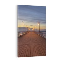 Obraz na płótnie 50x70 - romantyczny spacer nad morzem - Molo, Sopot