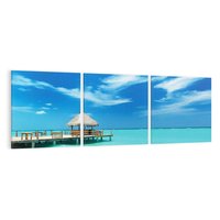 Obraz na płótnie 150x50 - Magia tropikalnego molo - tropiki, ocean