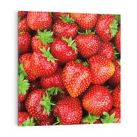 Obraz na płótnie 50x50 - Słodkie kuszenie - truskawki, owoce