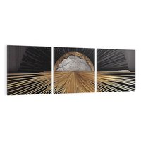 Obraz na płótnie 150x50 - Metaliczne Boho Abstrakcje - boho, słońce