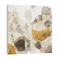 Obraz na płótnie 80x80 - Nowoczesne Złoto i Szarość - plamy, złoto