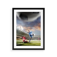 Plakat w ramie 40x50 - Ekscytacja Sportowego Świata - gol, mecz - rama czarna