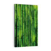 Obraz na płótnie 50x70 - Bambusowy urok zielonej harmonii - bambus, zieleń