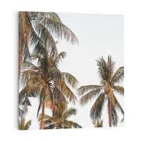 Obraz na płótnie 40x40 - Palmy - tęsknota za Hawajami - palmy, Hawaje