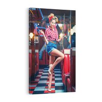 Obraz na płótnie 50x70 - Czas Wstecz - retro, restauracja