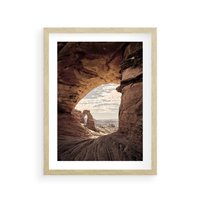 Plakat w ramie 30x40 - Kanionowy Labirynt - pustynia, skały - rama drewno