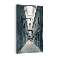 Obraz na płótnie 80x120 - Odkryj tajemnice miasta - uliczka, perspektywa
