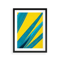 Plakat w ramie 40x50 - Świeżość Natury - aloes, liście - rama czarna