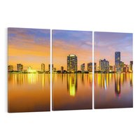 Obraz na płótnie 120x80 - miasto świateł - Miami, Floryda