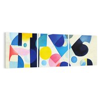 Obraz na płótnie 150x50 - Księga Akwarelowych Przeniknięć - abstrakcyjny obraz, różne kolorowe kształty