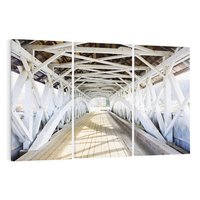 Obraz na płótnie 120x80 - Klimatyczny most w Ameryce - stary most, Ameryka