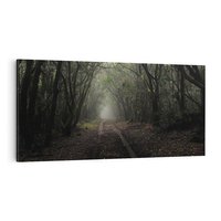 Obraz na płótnie 120x60 - Urok Drogi - las, droga