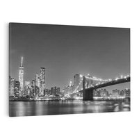 Obraz na płótnie 120x80 - Most w nocnym blasku - Nowy Jork, most