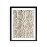 Plakat w ramie 40x50 - Geometryczne 3D: Abstrakcyjna Harmonia - geometryczne, 3D - rama czarna