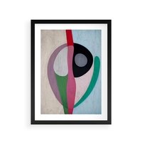 Plakat w ramie 40x50 - Wibracje Kolorów Marzeń - abstrakcyjne dziwne kształty, olejny obraz - rama czarna