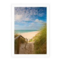 Plakat bez ramy 40x50 - Spokojna plaża nad Bałtykiem - plaża, Bałtyk