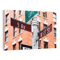 Obraz na płótnie 120x80 - Namiastka wielkiego miasta - Nowy Jork, drogowskaz