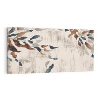 Obraz na płótnie 100x50 - Refleksje liściowych barw - abstrakcyjne kształty, przypominają liście