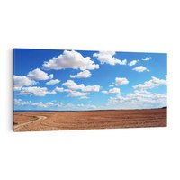 Obraz na płótnie 120x60 - Łąka - Niebo i chmury - łąka, niebo