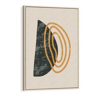 Obraz w ramie 50x70 - Nowoczesne Dialogi Materii - nowoczesny plakat, abstrakcyjne kształty - rama drewno