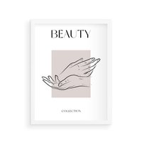 Plakat w ramie 30x40 - Wibracje Nieprzewidywalnych Form - bogo plakat, dłonie - rama biała