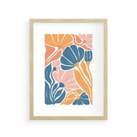 Plakat w ramie 30x40 - Migotliwe Marzenia - kwiaty, rośliny - rama drewno