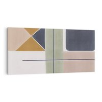 Obraz na płótnie 140x70 - Sztuka Abstrakcji - geometryczne kształty, kolorowe prostokąty