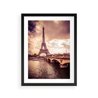 Plakat w ramie 30x40 - Eiffla: ikona Paryża - Eiffla, Paryż - rama czarna