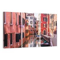 Obraz na płótnie 120x80 - Przejażdżka gondolą przez Wenecję - Wenecja, kanały