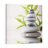 Obraz na płótnie 30x30 - Spa kamienie: naturalne piękno - spa, kamienie