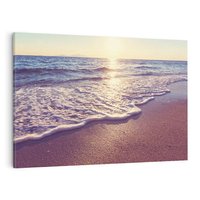 Obraz na płótnie 70x50 - Plaża: błogie chwile nad morzem - plaża, morze