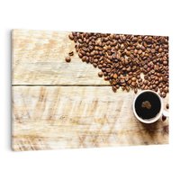 Obraz na płótnie 100x70 - Chwila przy filiżance kawy - kawa, filiżanka