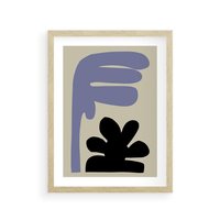 Plakat w ramie 30x40 - Abstrakcyjne Interakcje Form - minimalizm, boho plakat - rama drewno