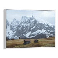 Obraz w ramie 120x80 - Odkryj Ich Urok - góry, skandynawia - rama biała