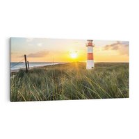 Obraz na płótnie 120x60 - Magia latarni przy zachodzie - latarnia, zachód