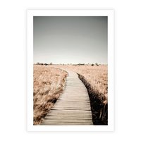 Plakat bez ramy 30x40 - Spacer Ścieżką w Suchych Trawach - ścieżka wśród suchych traw