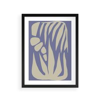 Plakat w ramie 40x50 - Kształty Niewidzialnych Granic - abstrakcyjna sztuka, skandynawski styl - rama czarna
