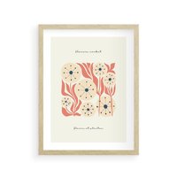 Plakat w ramie 40x50 - Dmuchawce w Abstrakcji - dmuchawce, abstrakcja - rama drewno