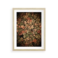 Plakat w ramie 40x50 - Jesień z Lotu Ptaka: Malowniczy Las - las jesienią z lotu ptaka - rama drewno